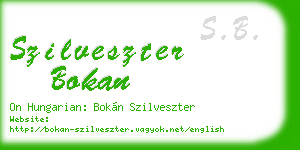 szilveszter bokan business card